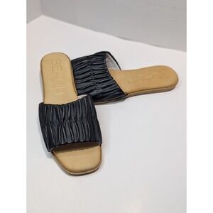 Beach by Matisse Viva Slide Leather Sandals Women's 10M Black